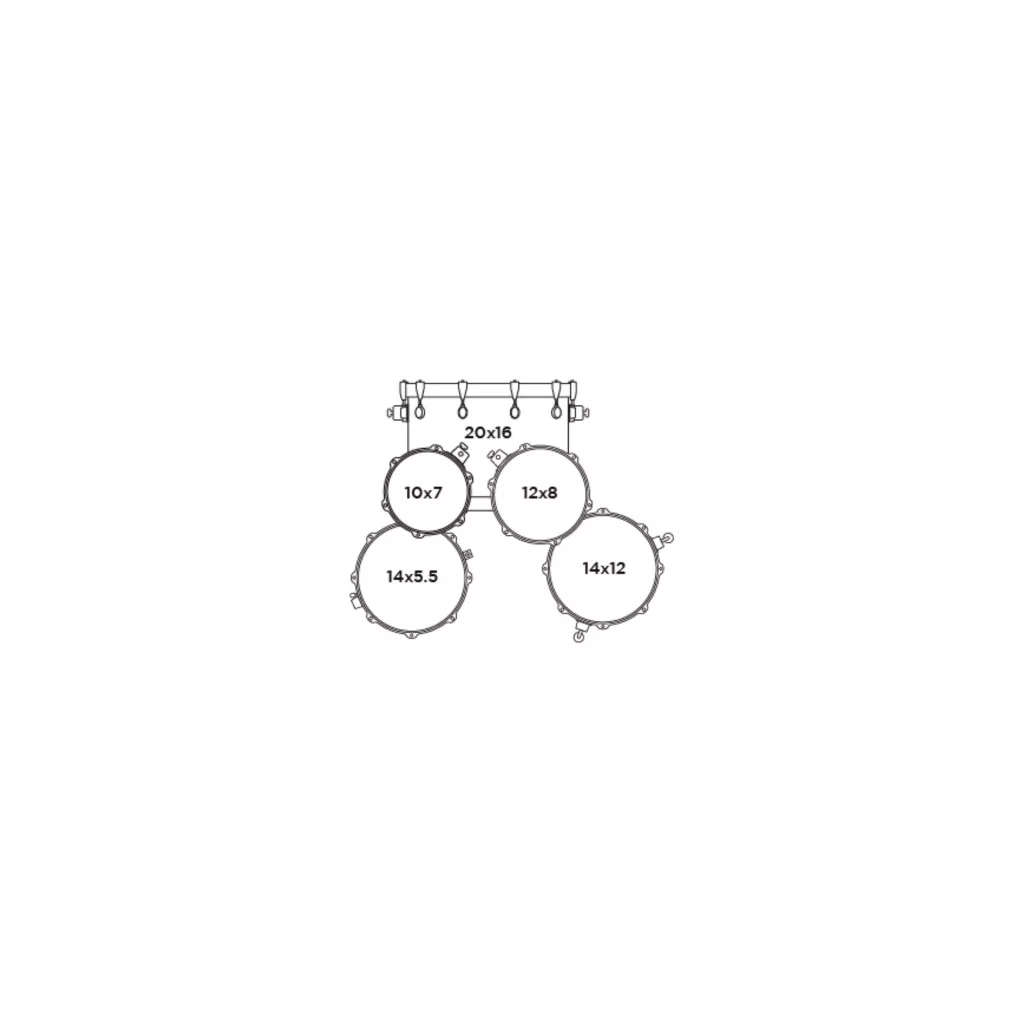 Mapex Mars Maple  5-Piece Fusion Drum Shell Pack  - Merlot Satin (Excludes Hardware & Cymbals)