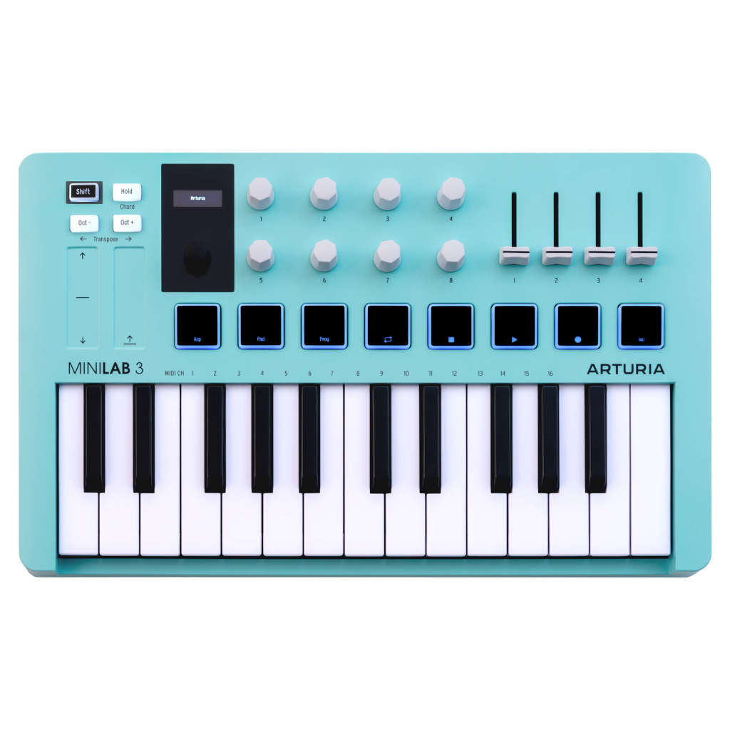Arturia MiniLab 3 25 Slim-key Controller - Aquamarine