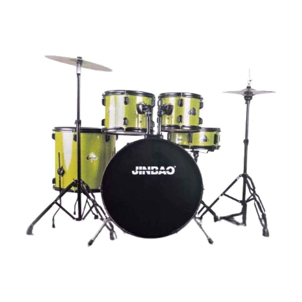 Jinbao JBP221 5 Piece Drum Kit  Green Sparkle