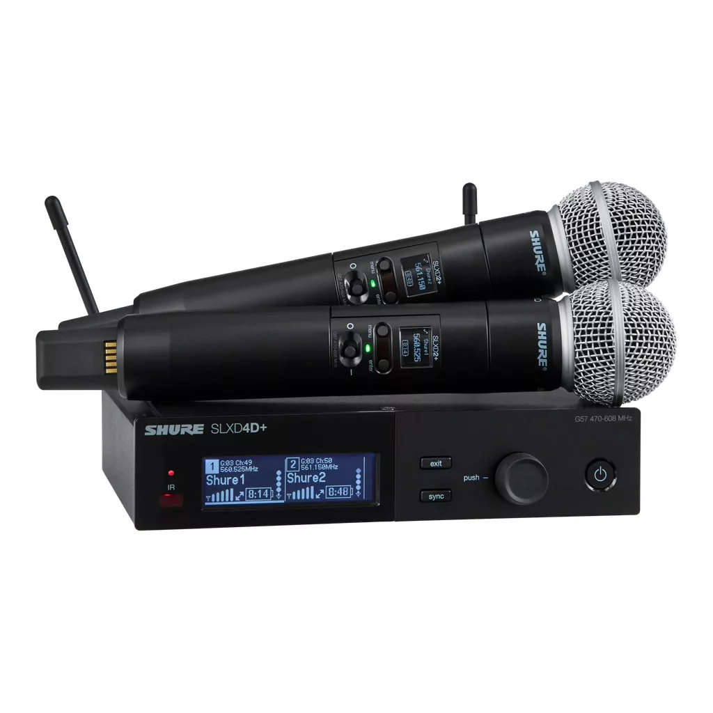 Shure SLXD24D+/58 - Dual Wireless System with 2 SLXD2+/58 Handheld Transmitters