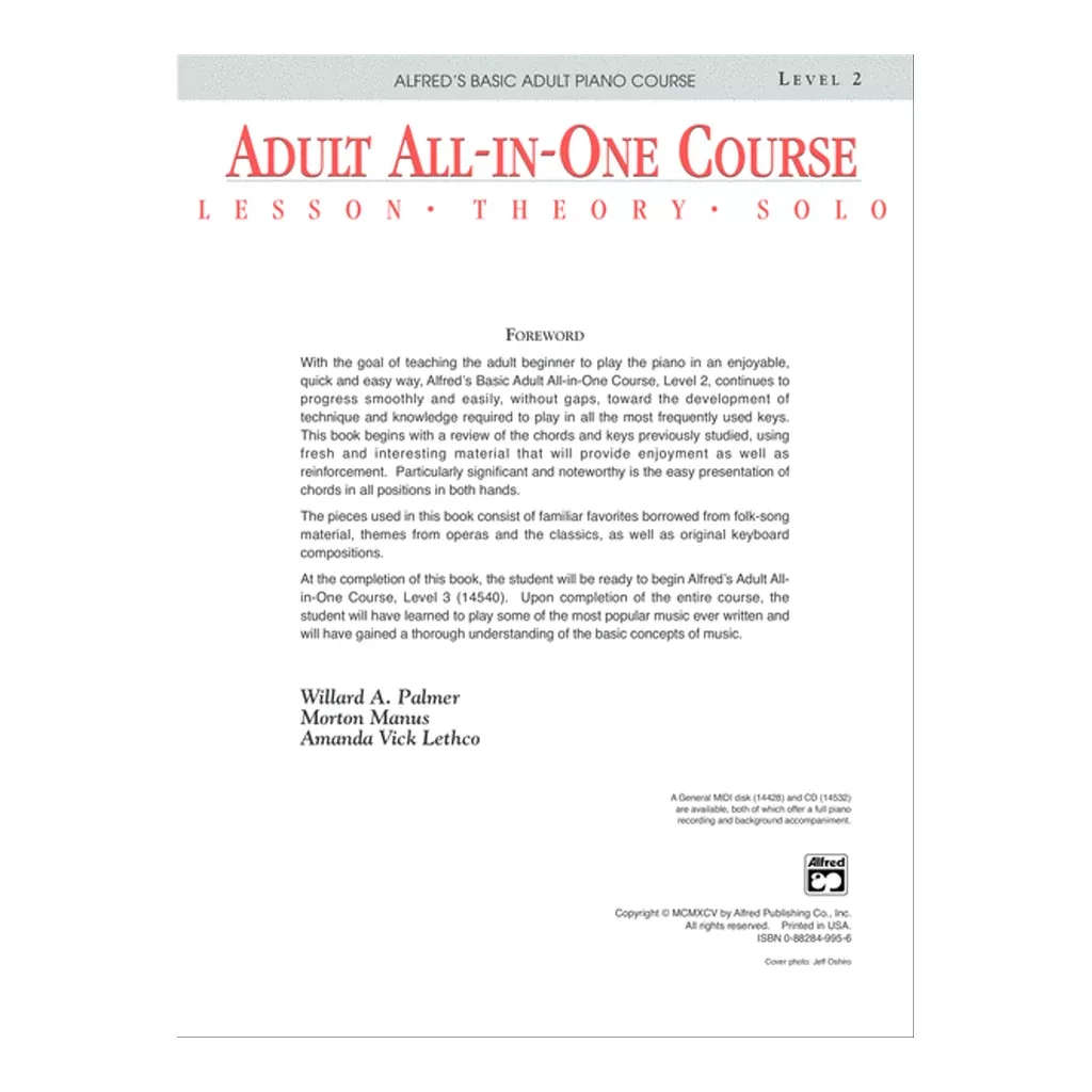 Alfred's Basic Adult All-in-One Course, Book 2
