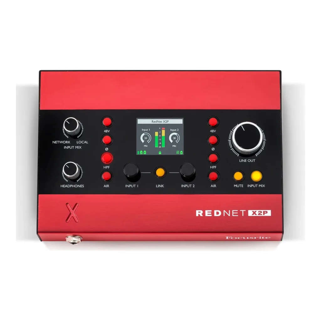 Focusrite Pro Rednet X2P 2x2 Ethernet Audio Digital IO with Mic Preamps