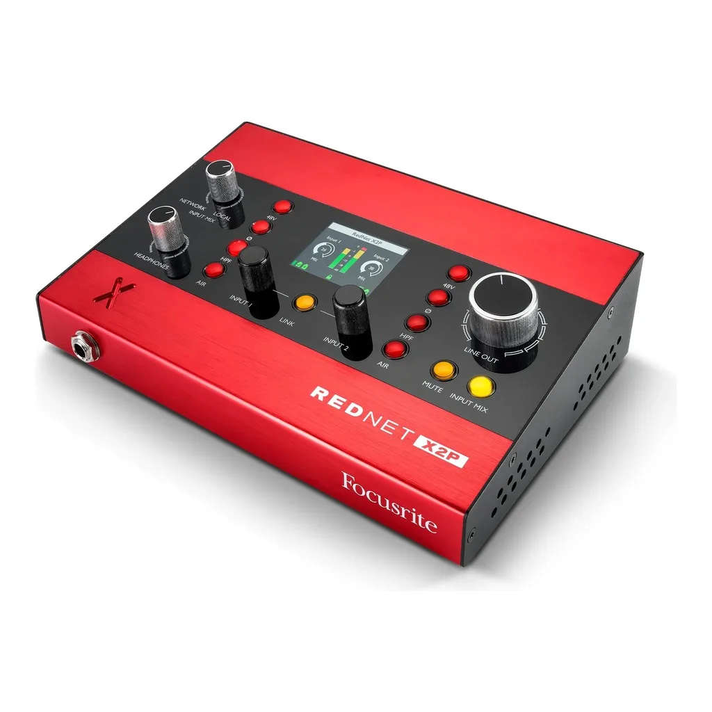 Focusrite Pro Rednet X2P 2x2 Ethernet Audio Digital IO with Mic Preamps
