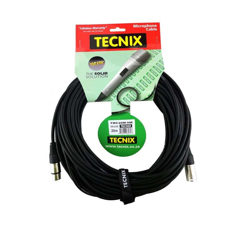 Tecnix 20M XLR Male to XLR Female Cable