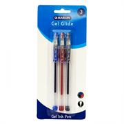 Marlin Gel Glide Gel Ink Pens Assorted Colours: (Blue