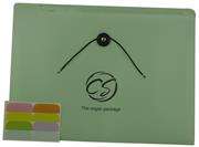 Brainware 8 Compartment Expanding File Organiser Green - Easily Stores A4 Documents