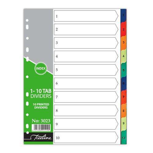 Treeline A4 File Divider Plastic Tab1