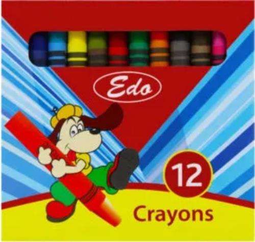 Edo Wax Crayons 8mm Pack Of 12