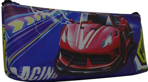 Brainware PU Leather 1 Pocket 20cm Pencil Bag  Ferrari