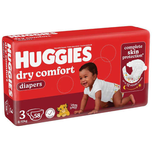 Huggies Extra Care - Size 1 New Baby (Up to 6kg) - 96 Nappies Value Pack (Copy)