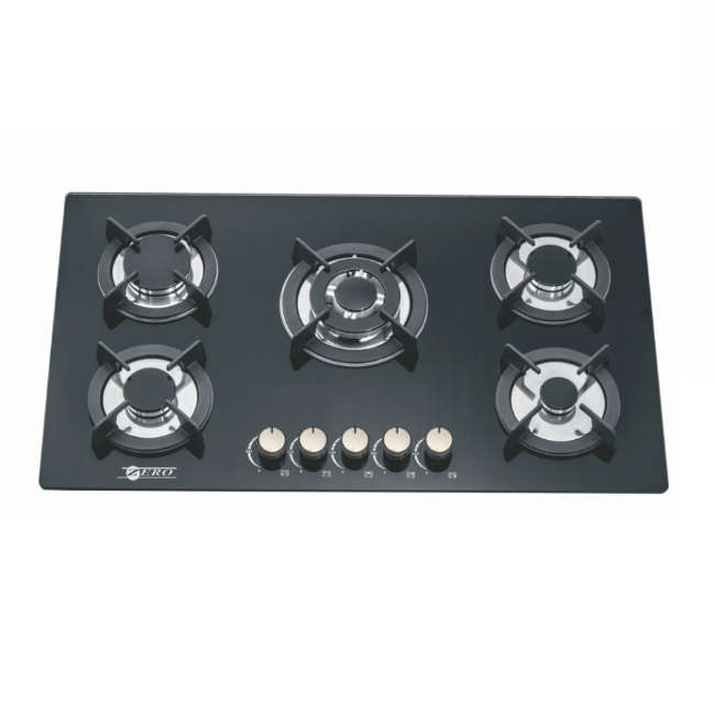 Zero Appliances 5B HOBS 5 Burner Gas Glass Hob
