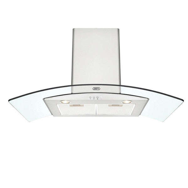 Defy Premium Curved Glass Island Cookerhood DCH323-CHI9427CGS