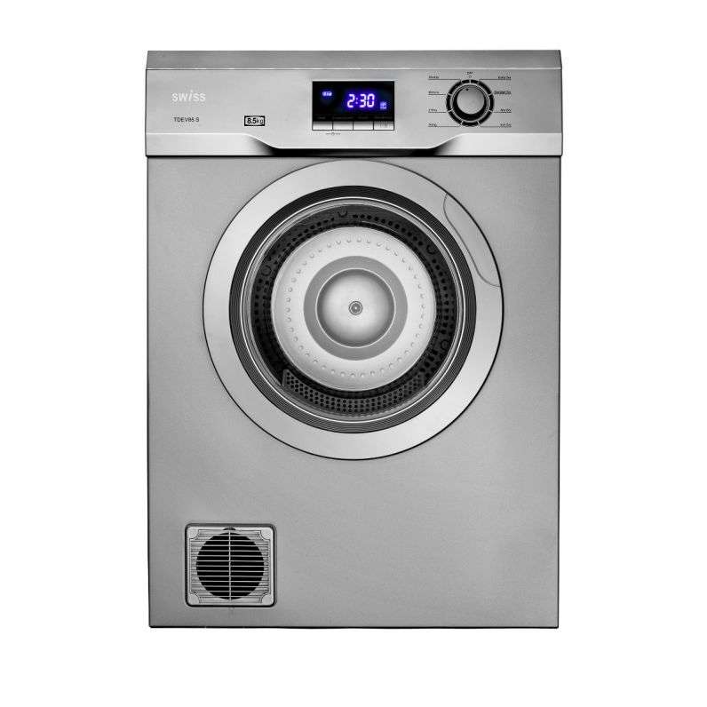 Swiss 8 5 kg Vented Tumble Dryer Silver-TDEV85S
