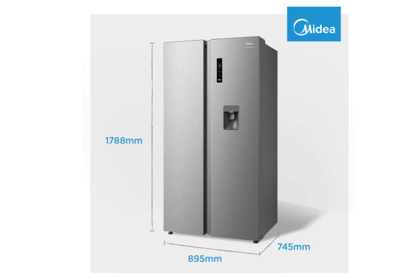 Midea 513L Inverter Side by Side Freezer Fridge Stainless Steel A+