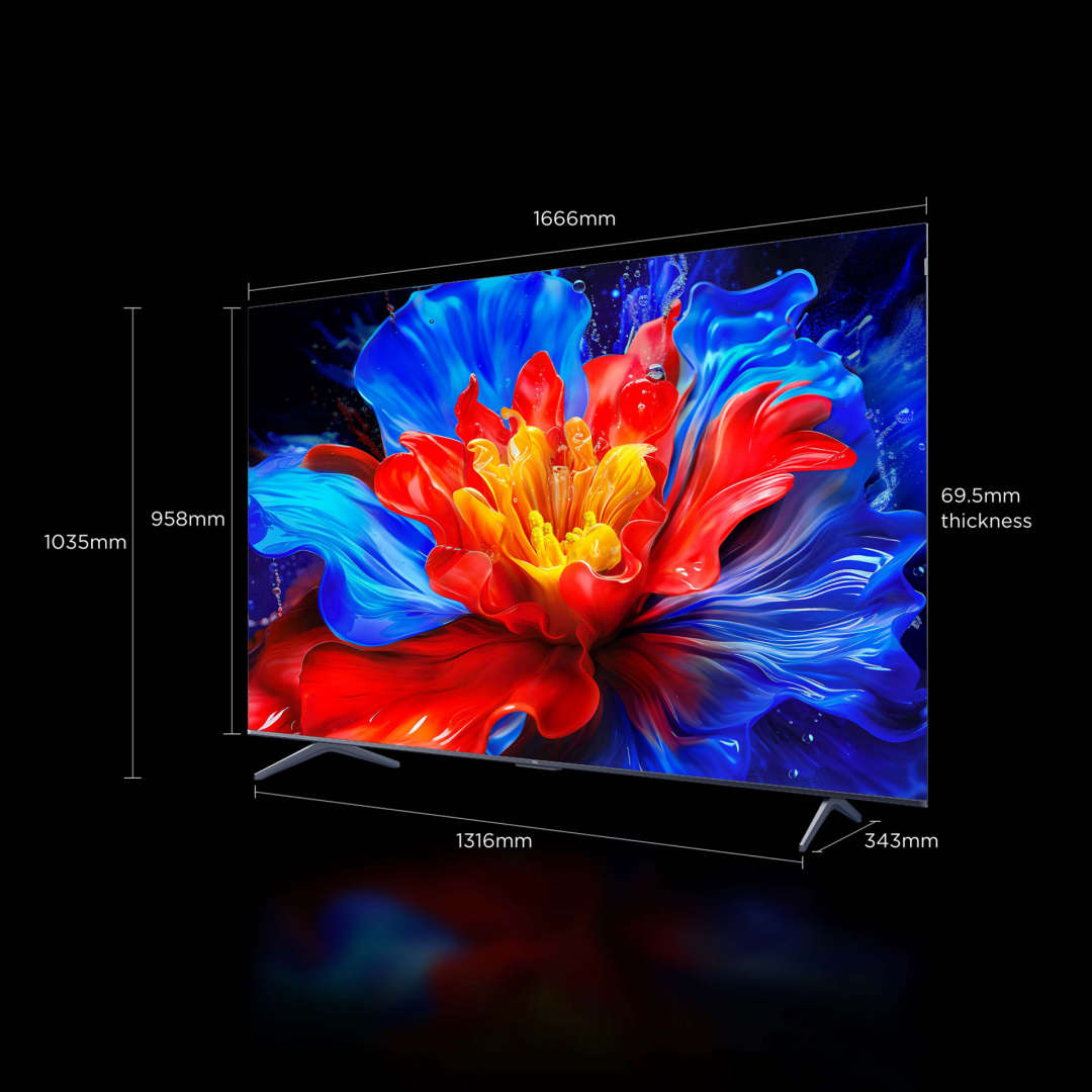 TCL 75-INCH 75P8K QLED GOOGLE TV 144HZ
