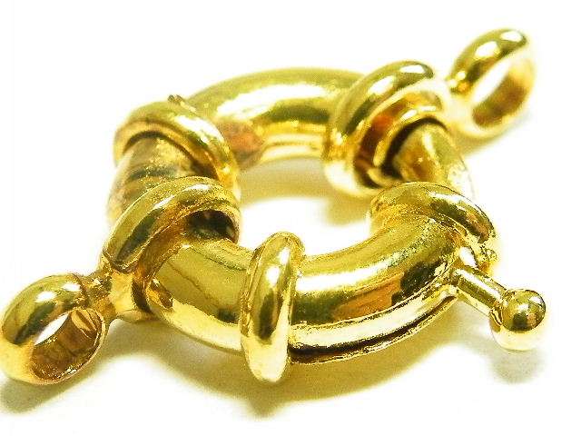 Signoretti clasp in gold coated metal 20mm
