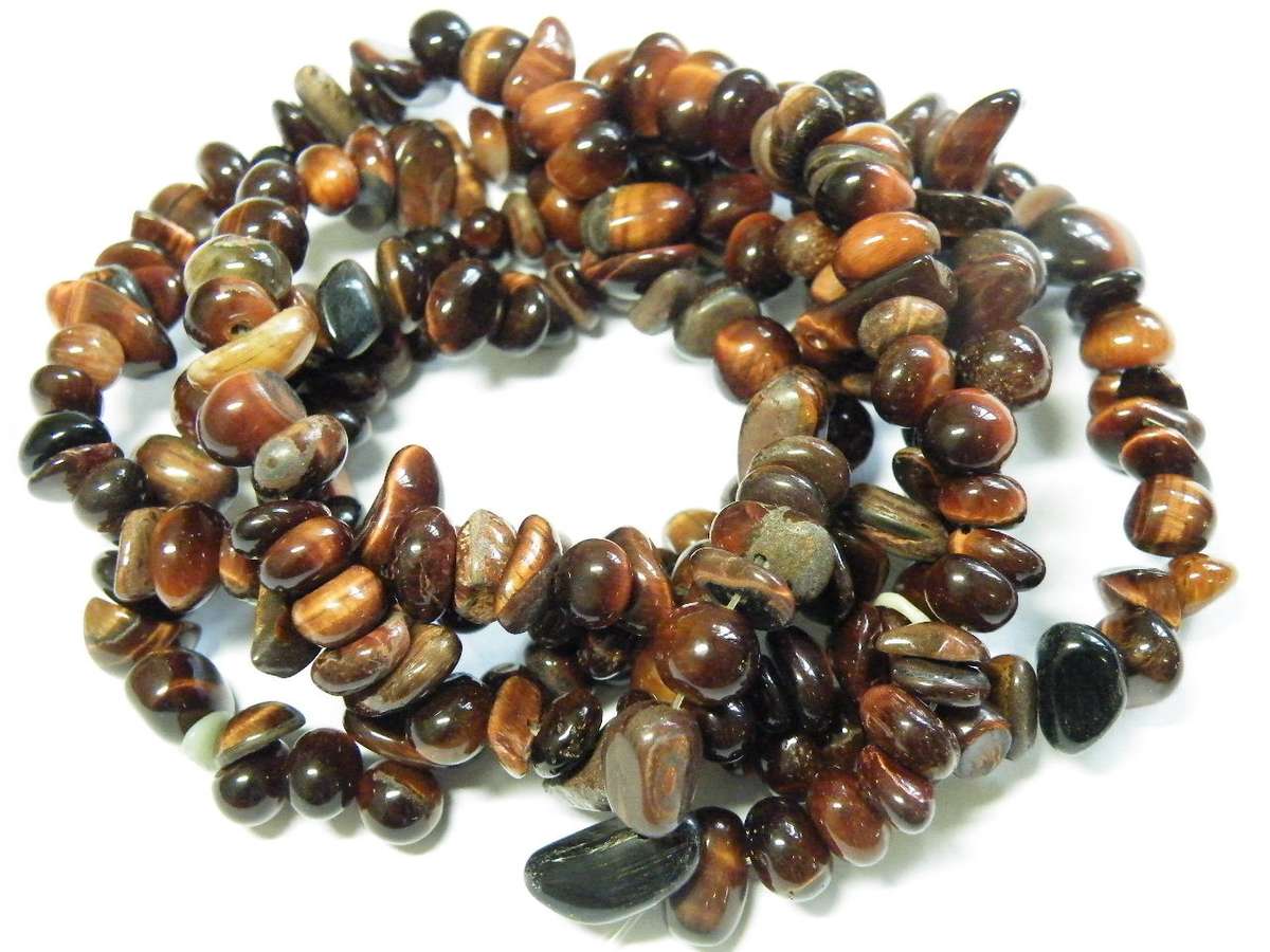 Red Tigerseye chip string, 80cm