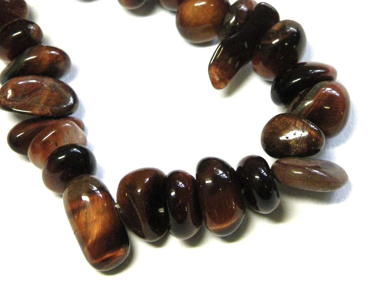 Red Tigerseye chip string, 80cm