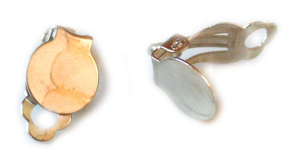 4x Pairs Bright Silver Clip-on Earring