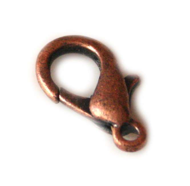 10x Copper coloured lobster clasp. 18.8mm