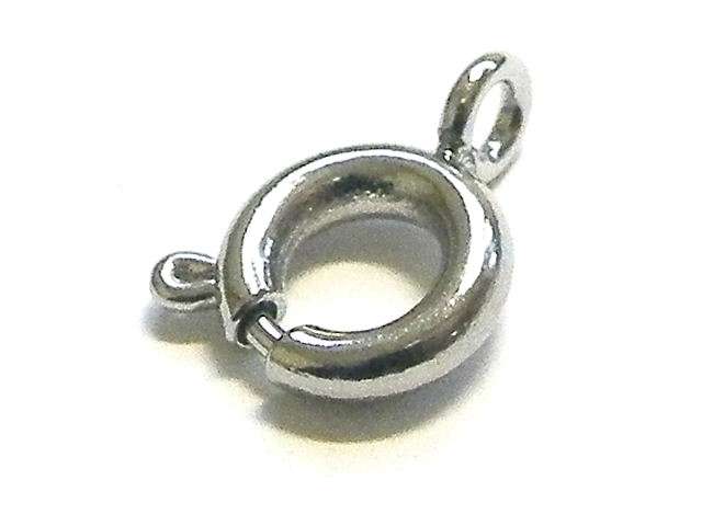 10x Small bright silver Bolt clasp.  6.2mm.