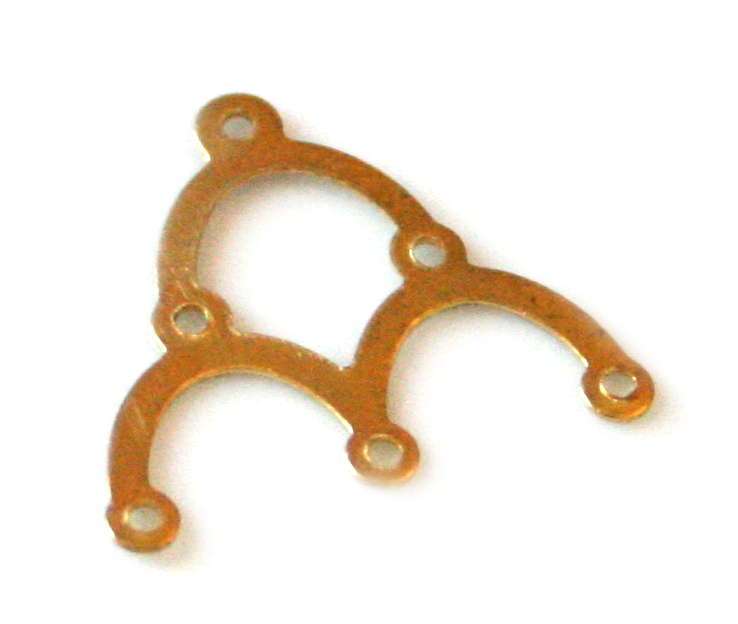 10x Pairs Copper colour chandelier earring components. 15x15mm. 1,2,3 hole.