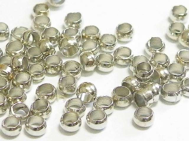 x 50 Silver coloured 2mm round bead. Nickel and lead free.