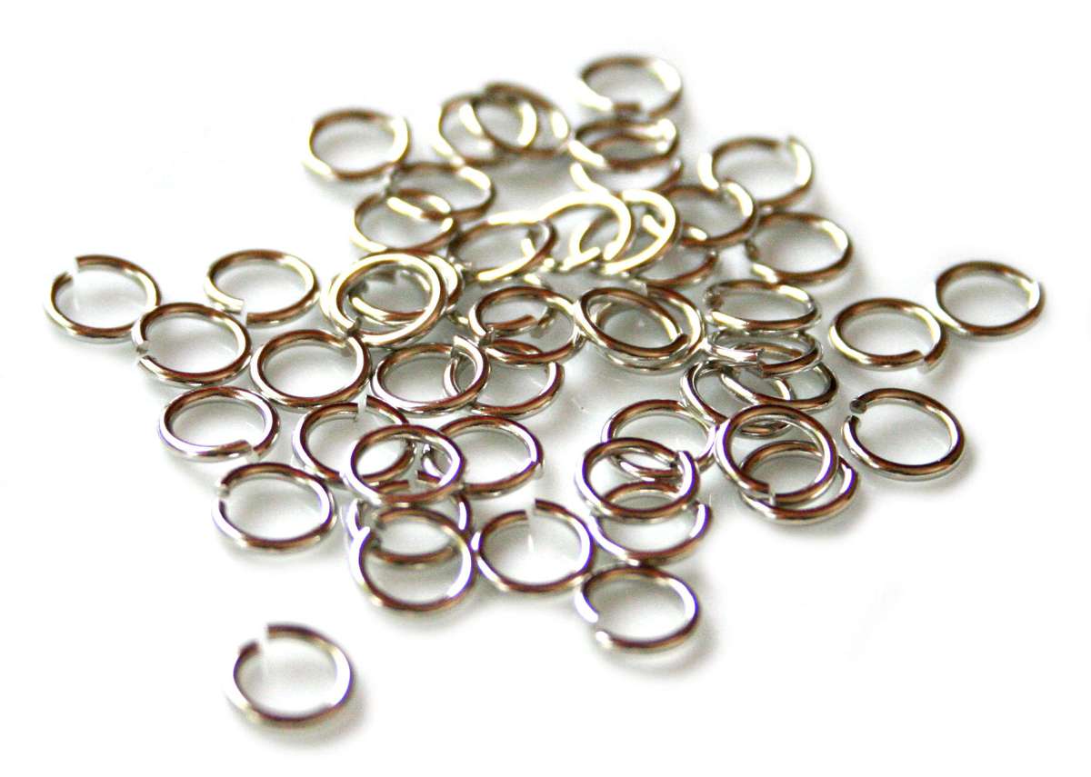 50 x Jumpring, nickel and lead free. 0.7x7mm - Silver Hills