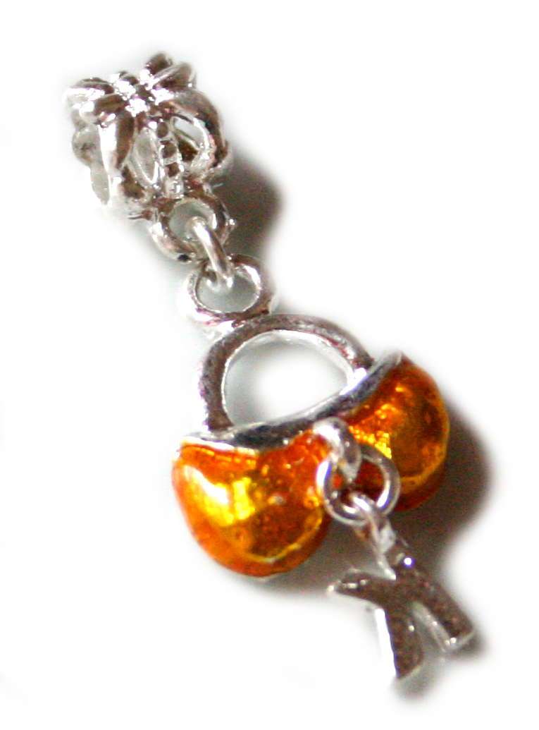 Cloisonne handbag pendant, fits Pandora bracelets