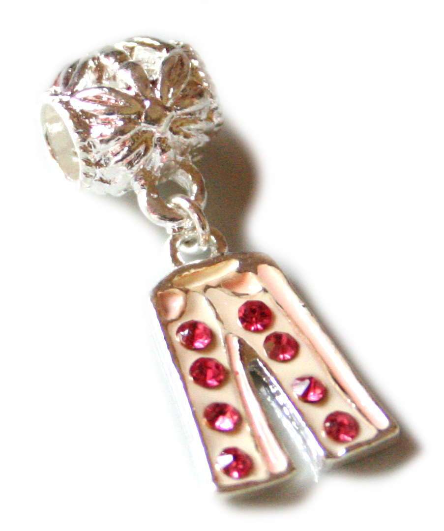 Cloisonne pants pendant, fits Pandora bracelets