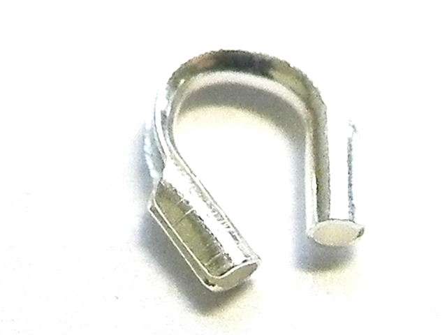 20 x Cable thimble, nickel free, bright silver, 4.5mm