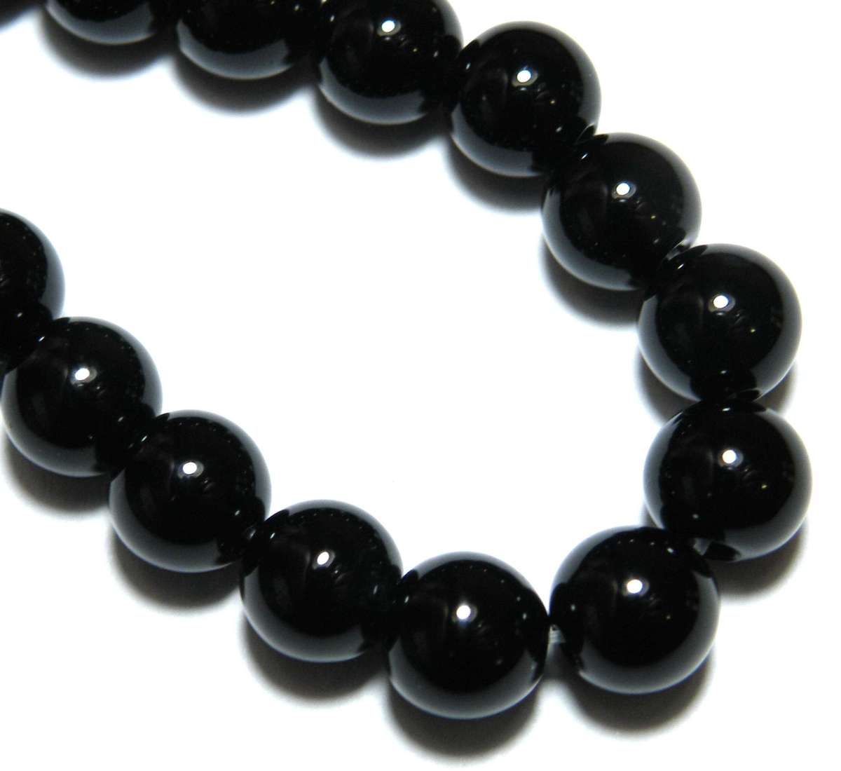 Onyx bead string, 6mm, round, 39cm