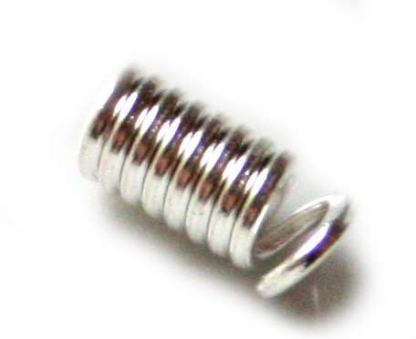 30x Spring crimp for 2mm leather thong, 9x3mm