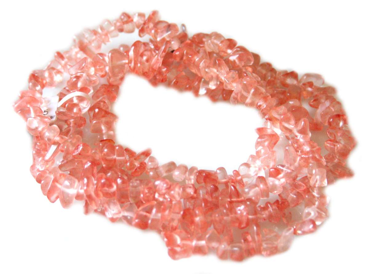 Cherry Quartz chip string 80cm