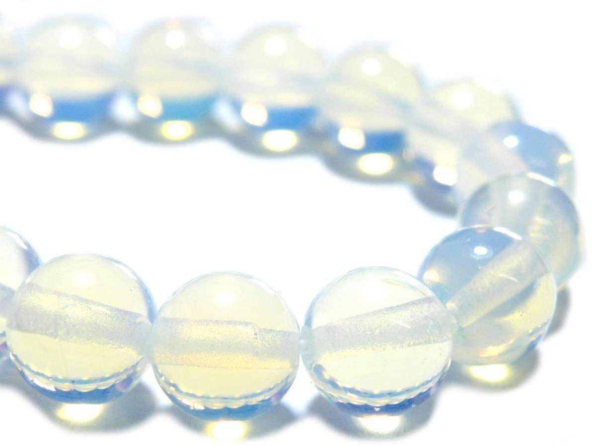 Opalite bead string, 6mm, round, 40cm