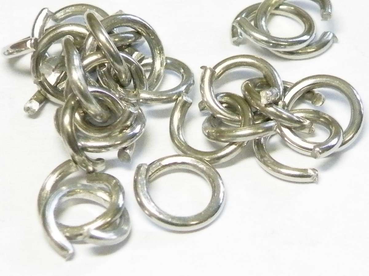 50x Jumpring in aluminium, 9x1.2mm