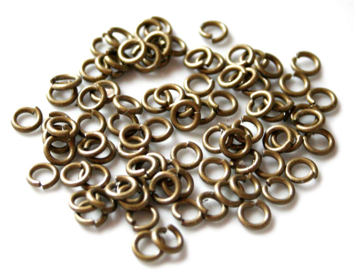 100x bronz jumprings  6x1.3mm thick