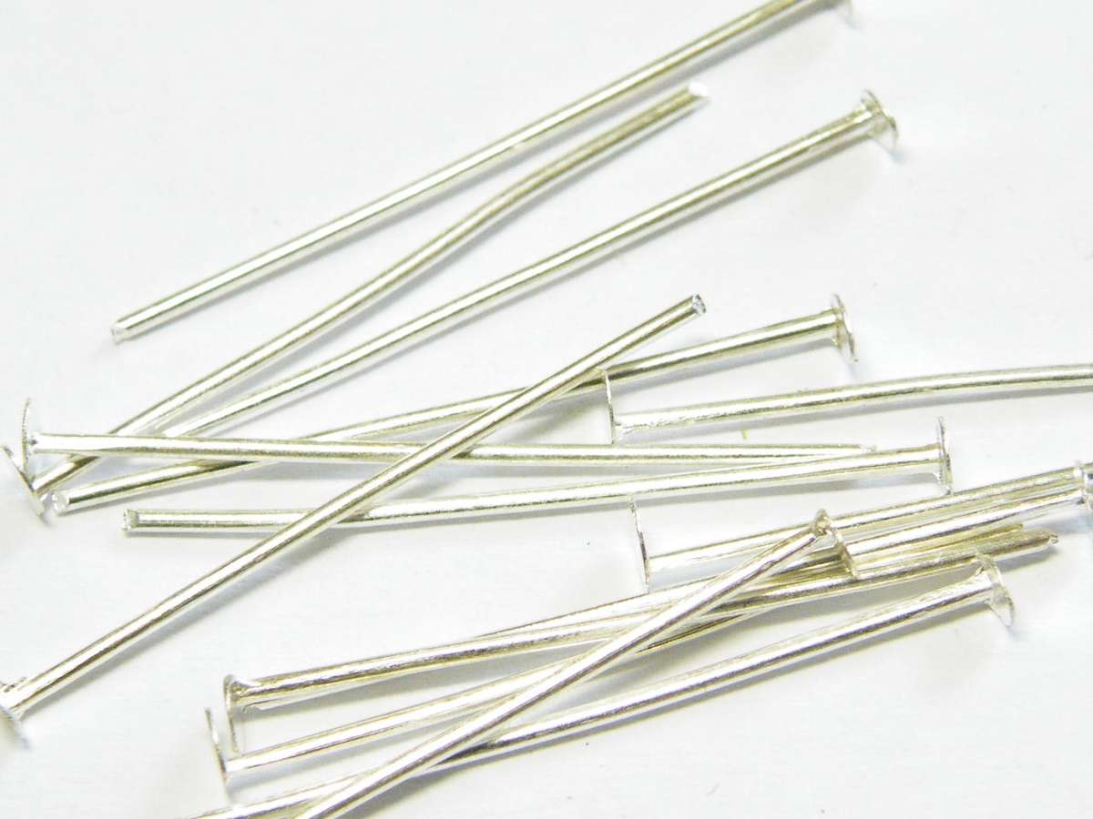 50x headpins, 26mm, base metal