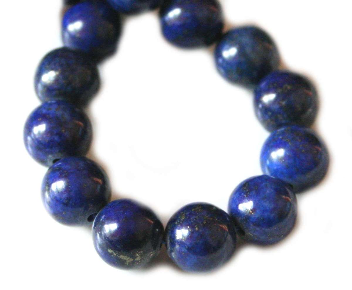 Lapis lazuli bead string, round, 10mm, 40cm - Silver Hills 0.06kg