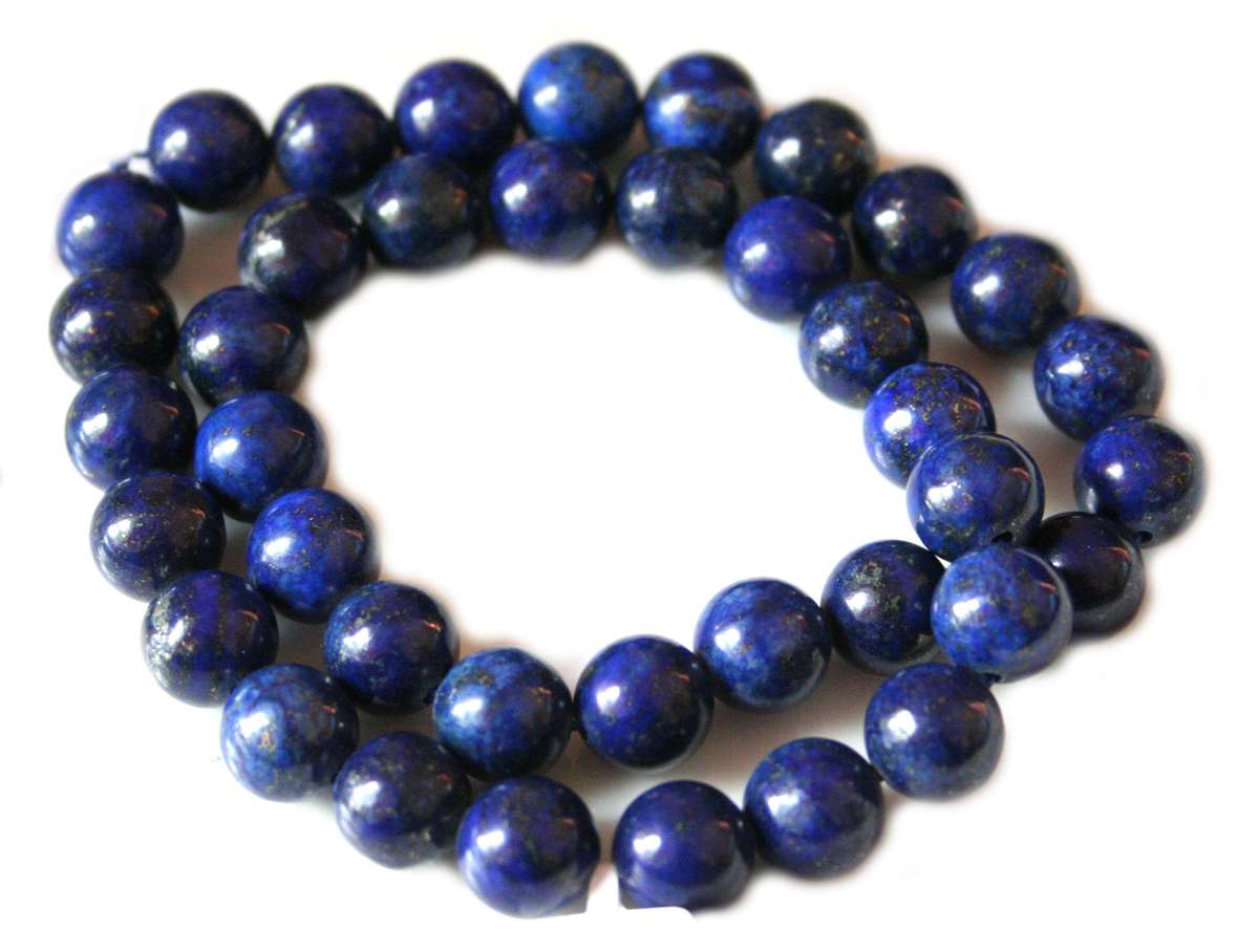 Lapis lazuli bead string, round, 10mm, 40cm - Silver Hills 0.06kg