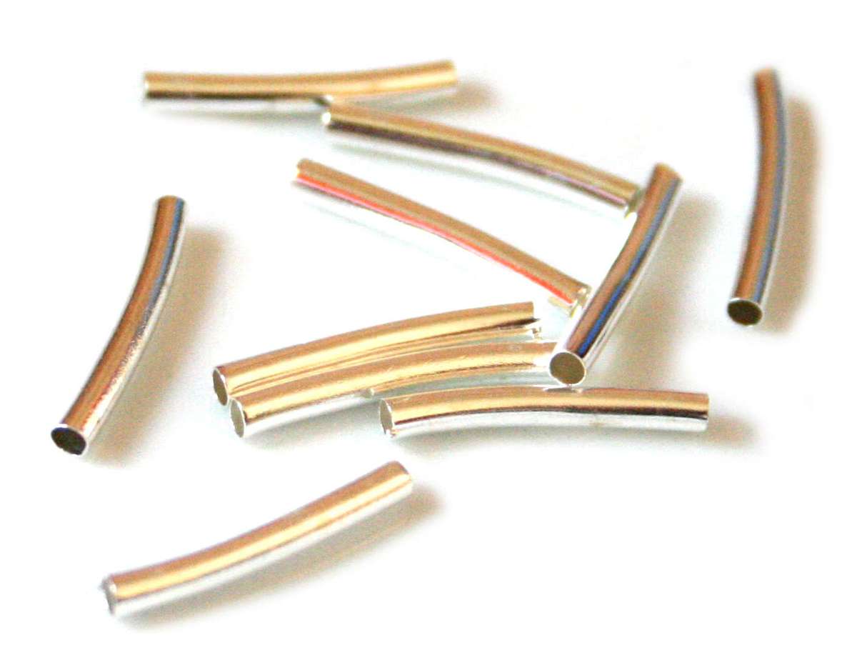 10x bright silver color tube 15x2mm.