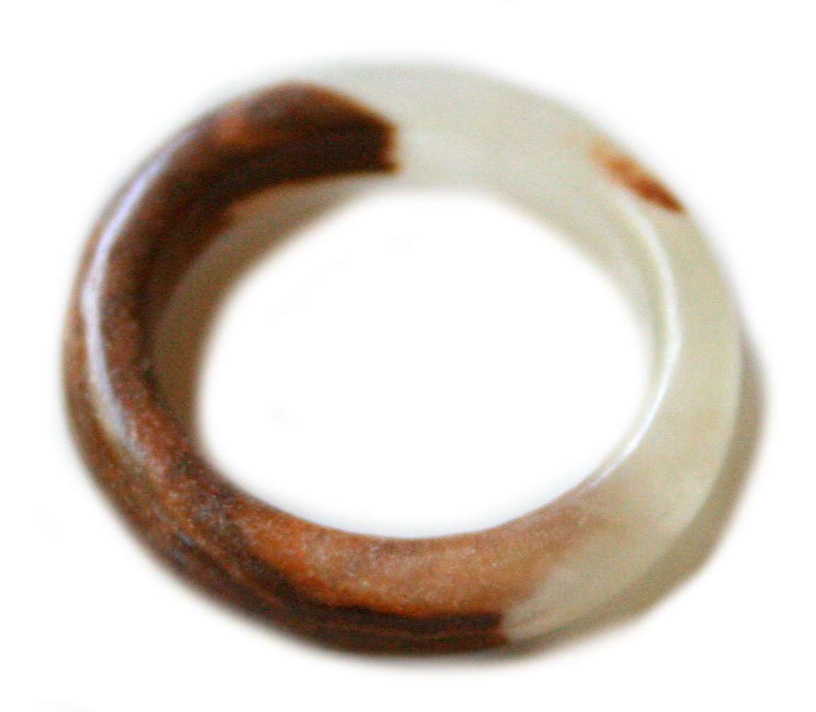 Light Jasper ring 6mm, assorted size - 0.01kg