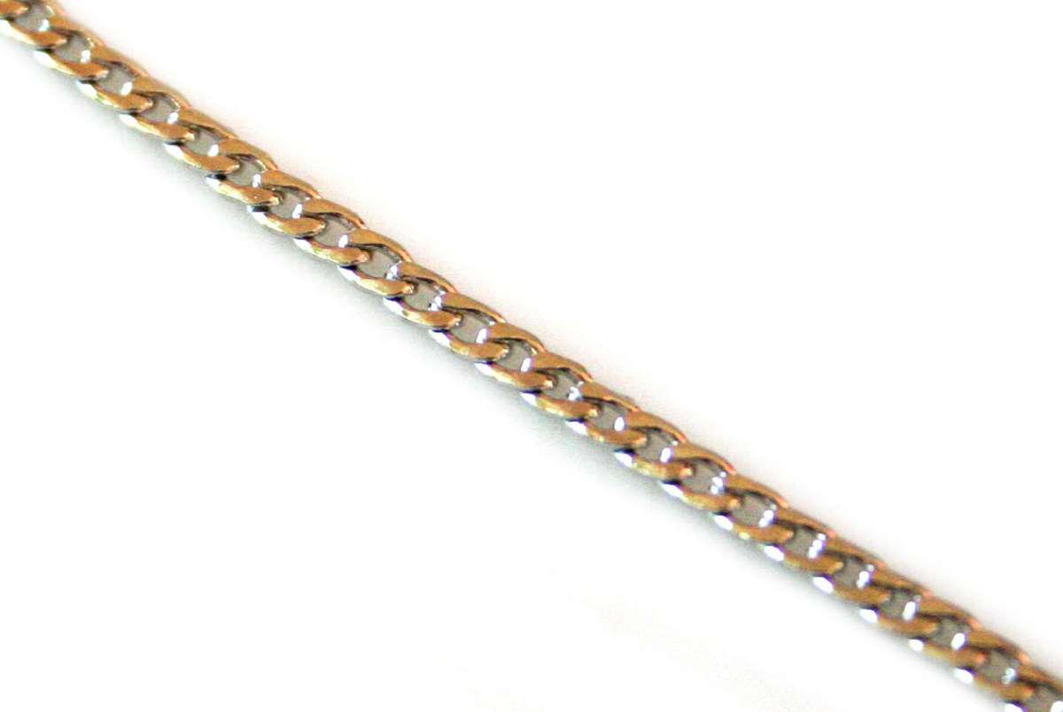 Stainless steel chain, 2mm flat curb, 1 meter