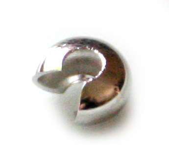 50 x Nickel free crimp cover, 4mm