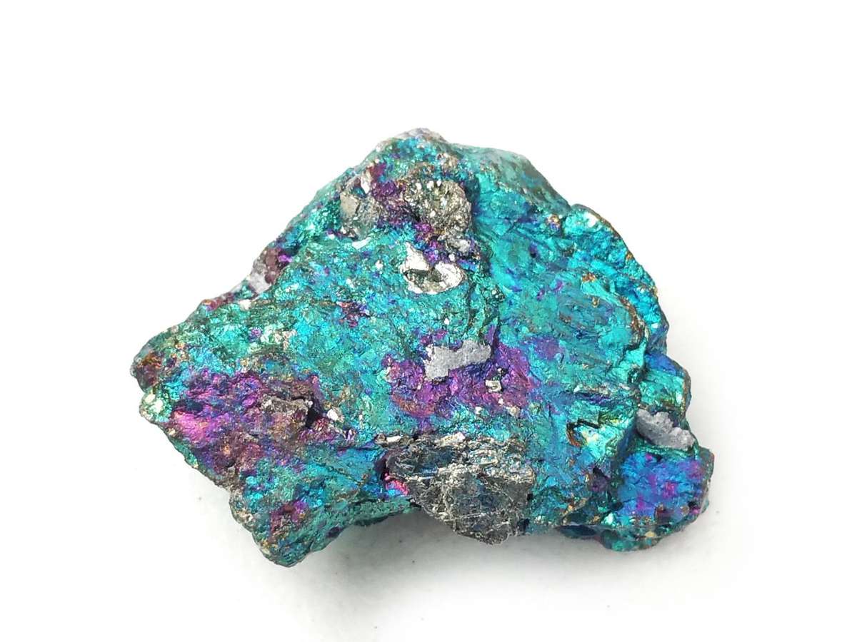 Peacock ore, chalcopyrite 1-2cm - Silver Hills 0.01kg