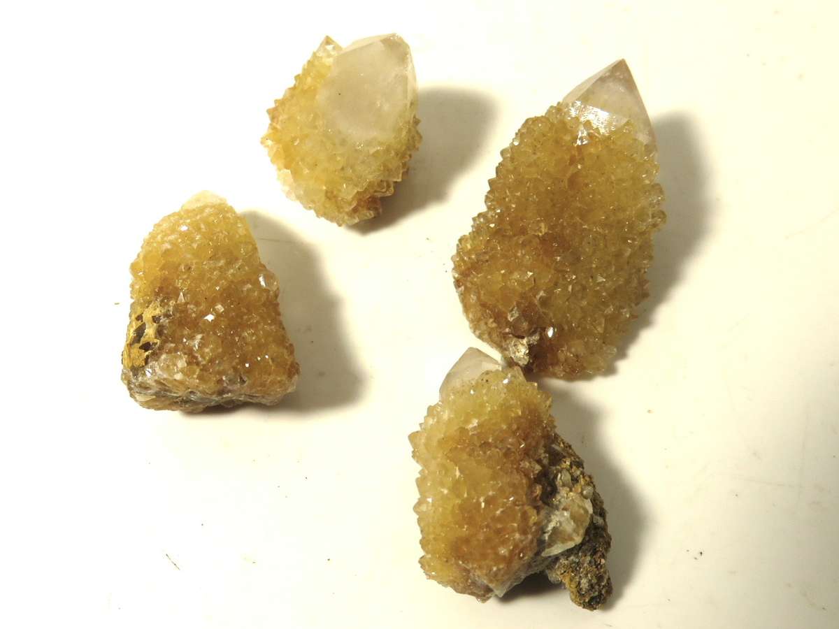 Citrine single point Boekenhouthoek 1-3cm - Silver Hills 0.03kg