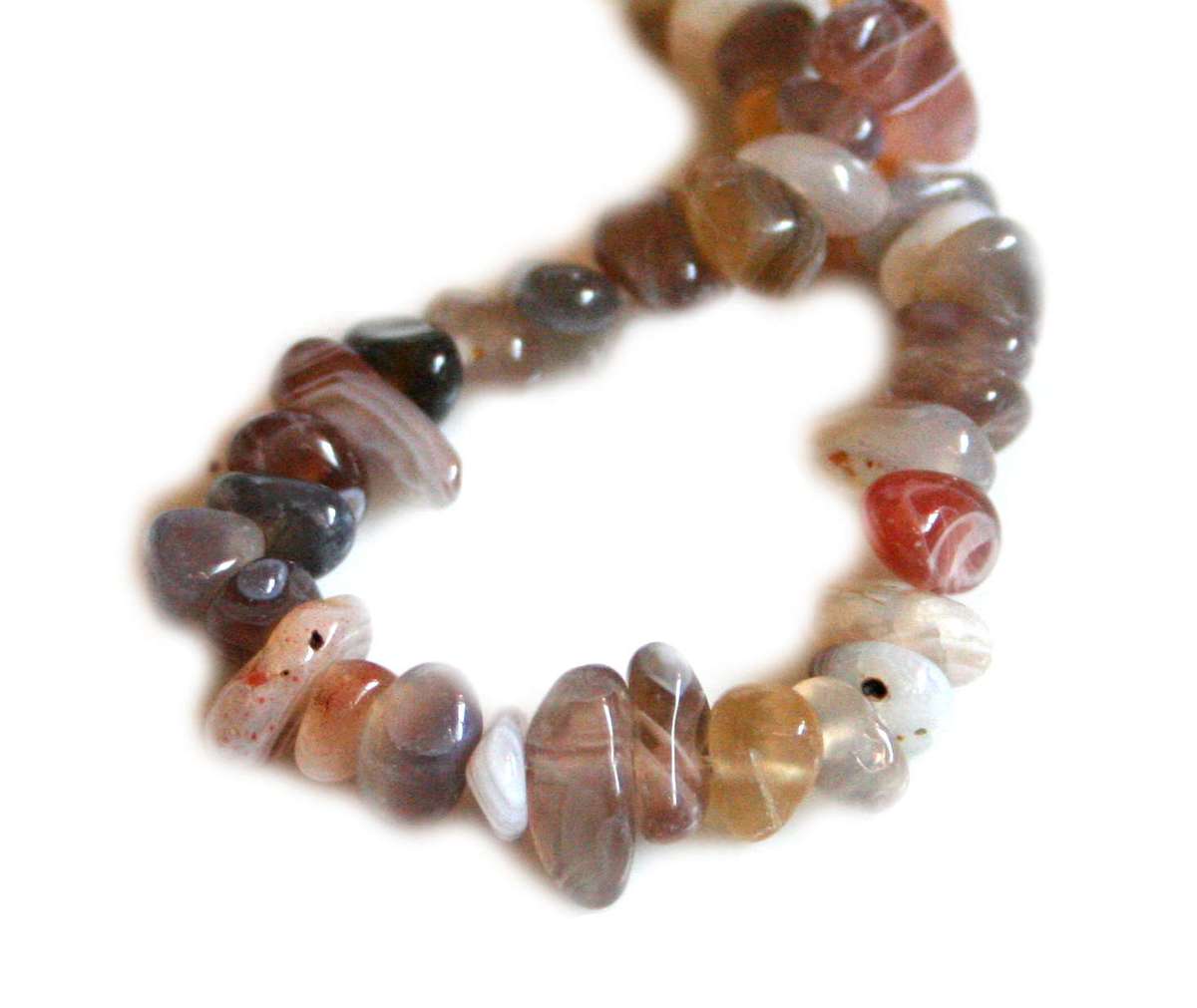 Botswana Agate chip string, 80cm
