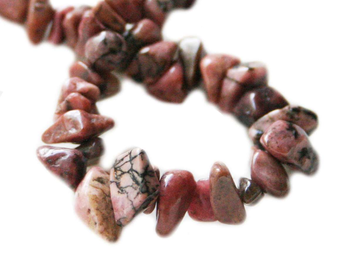 Rhodonite chip string, 80cm