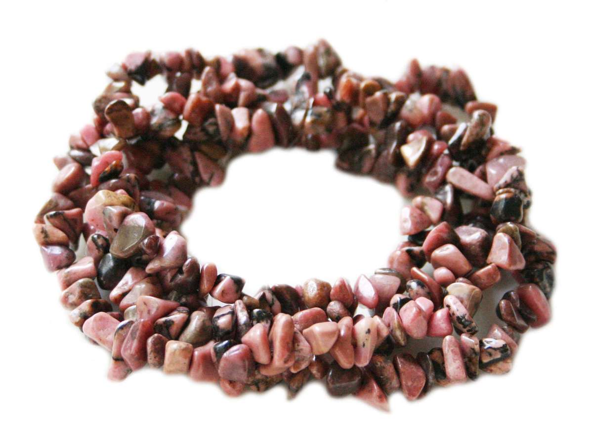 Rhodonite chip string, 80cm