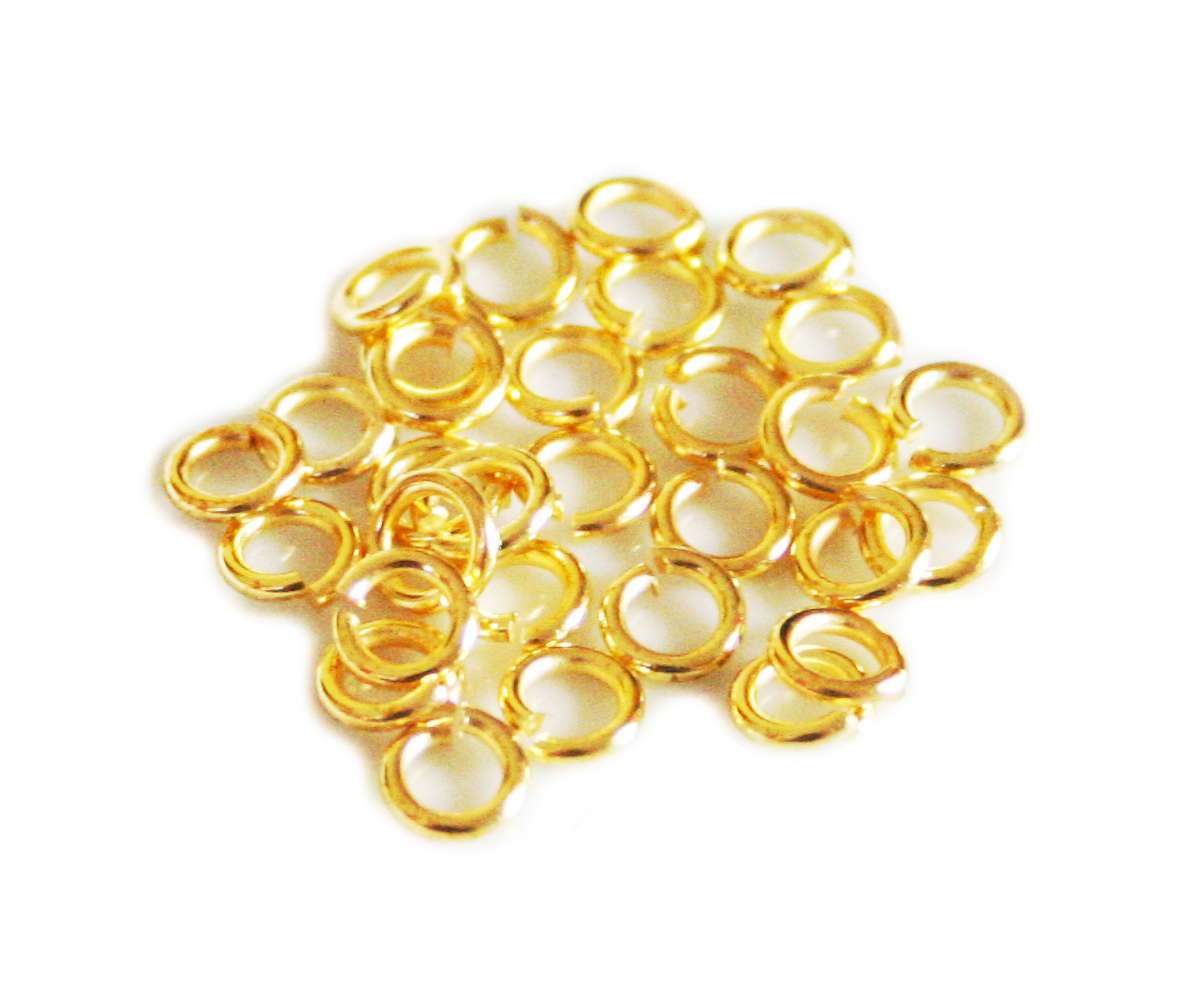 50 x Nickel free jumpring, gold color, 1x5mm - Silver Hills